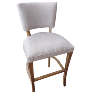 Banqueta Gabriela, estrutura em marupá, assento e encosto estofados