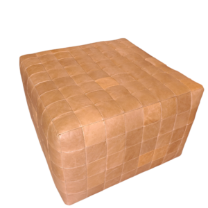 Pufe de couro quadrado 65x65x43